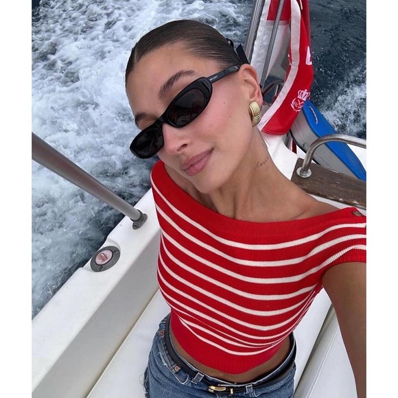 NEW Saint Laurent SL557 SHADE Black Slim Sunglasses - Picture 4 of 9